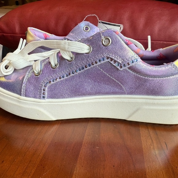 Madden NYC Shoes Iridescent Purple Kids Sneakers Runners Girls Size 3 - Picture 7 of 11